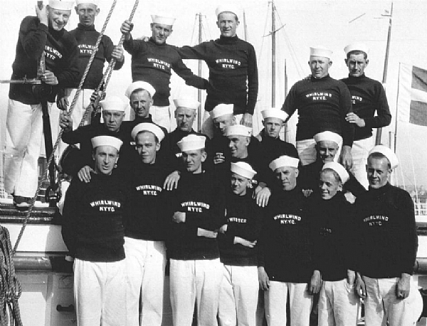 The crew of the J-boat Whirlwind in 1930